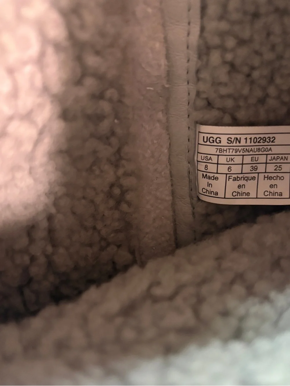 Gray Ugg boots size 8
